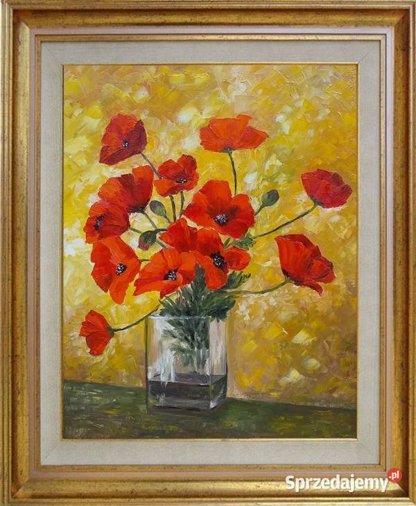 Obraz olejny Maki odcienie czerwieni Lublin