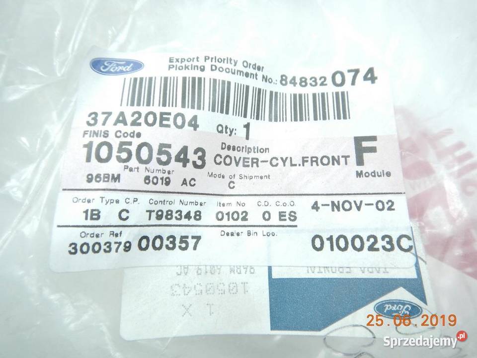 POKRYWA PASKA ROZRZĄDU FORD FIESTA MK5 9502 ASO Osłony silnika