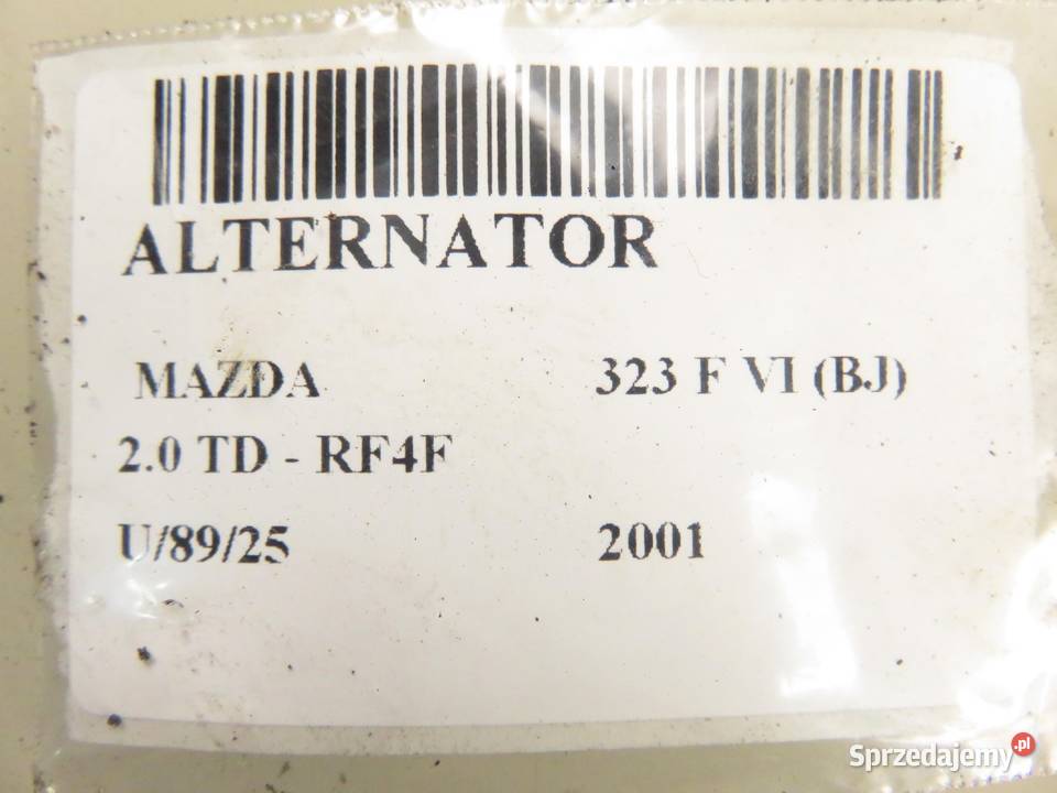 ALTERNATOR MAZDA 323 F VI BJ 20 DITD 101 RF4F sprzedam
