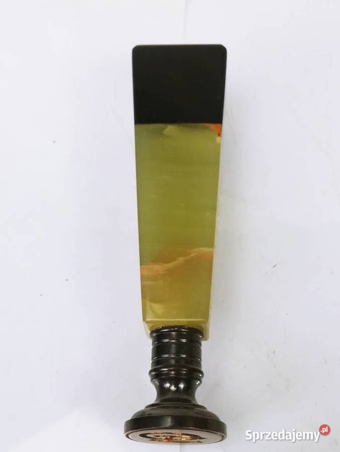 Pięczęć ArtDeko Brąz Agat Etui Nowa Sól