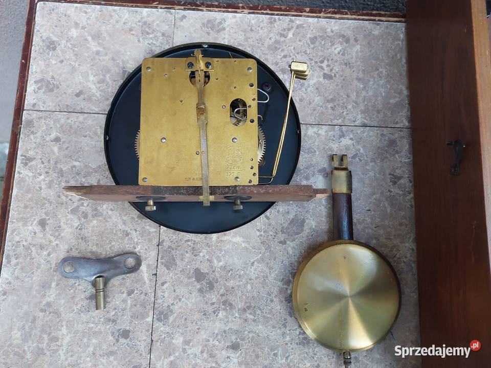 Stary zegar ścienny FHS Hermle mały sprawny film ścienny pomorskie Tczew