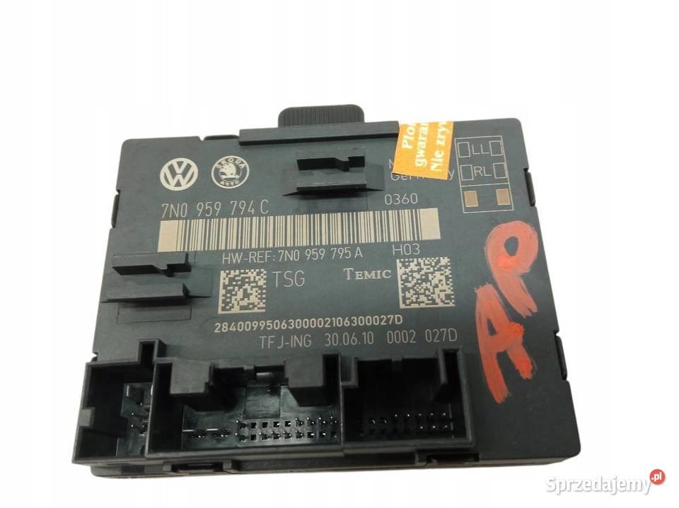 MODUŁ DRZWI PRAWY TYŁ 7N0959794C Volkswagen Komputery