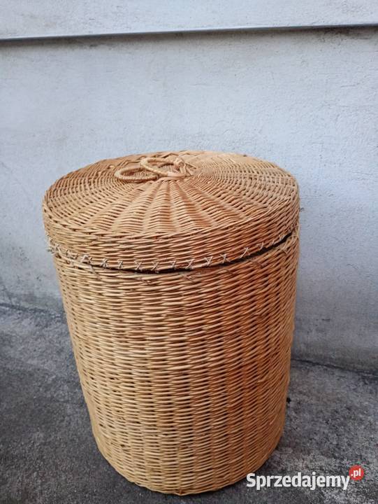 Kosz wiklinowy Duży z pokrywą na pranie zabawki Kosze na pranie Włocławek