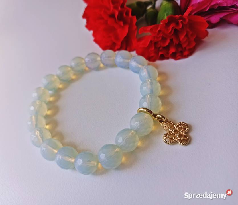 Bransoletka opal zawieszka pozłacana pozłacane Pozostałe Warszawa