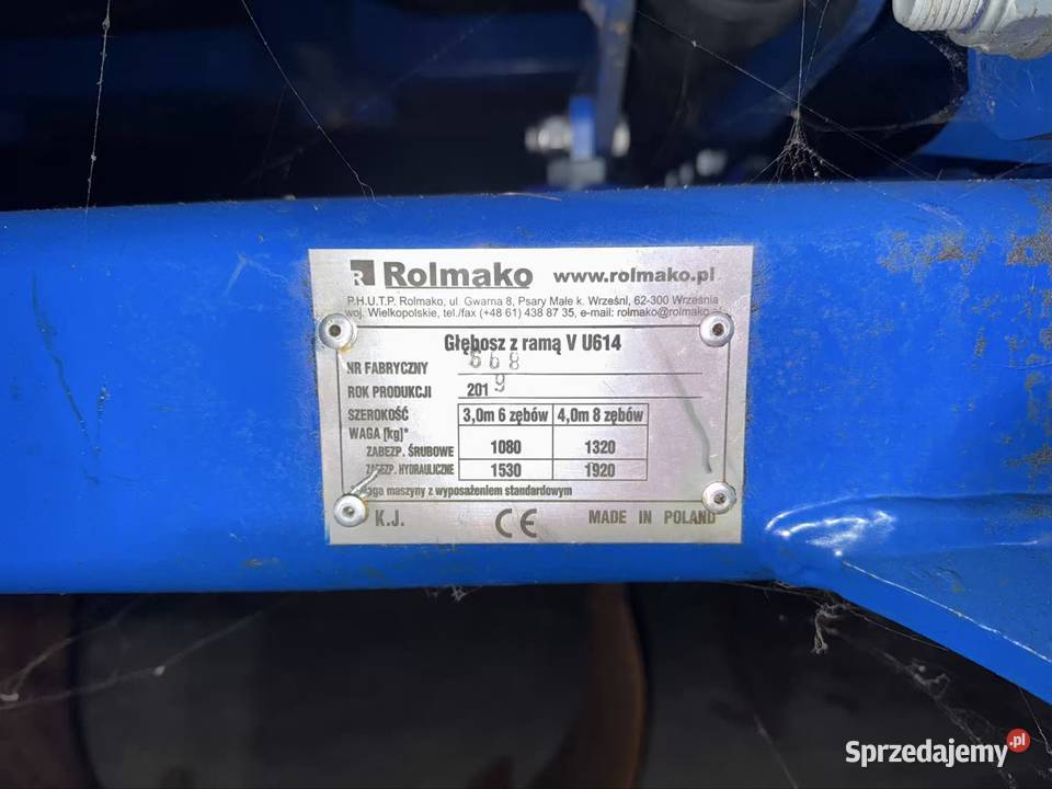 głębosz Rolmako V U614 zabezpieczenie Głębosze