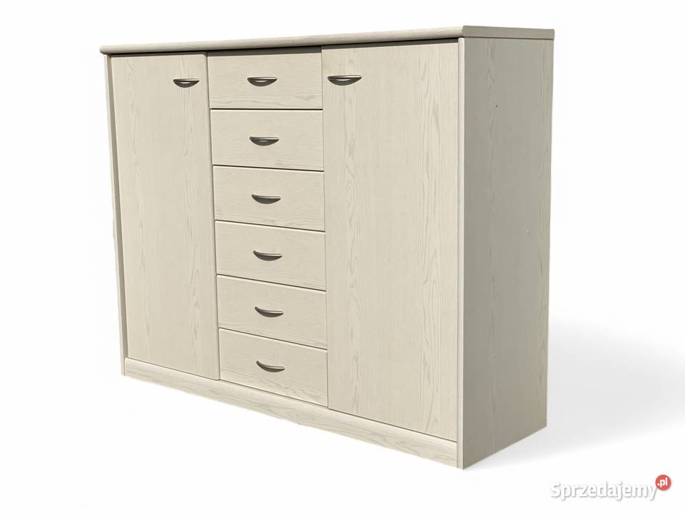 Biała komoda szafka 6 szuflad 44cm zachodniopomorskie Gryfice