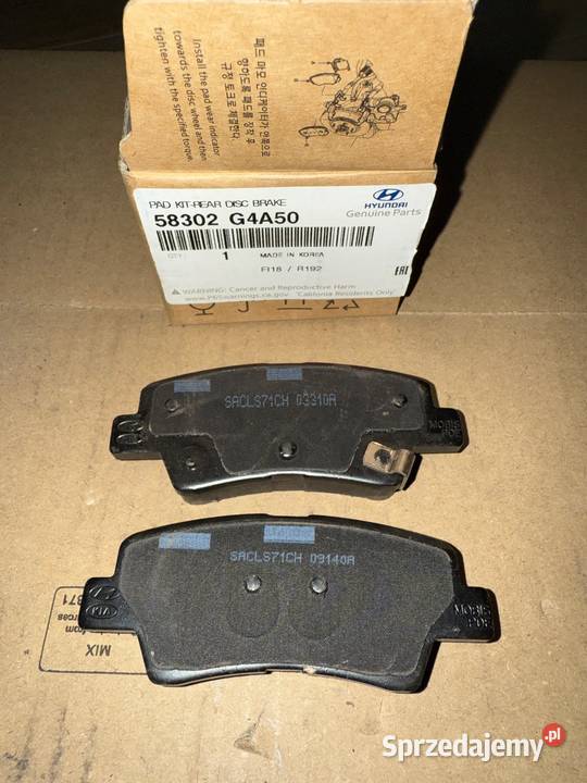 Oryginalne tylne klocki hamulcowe HyundaiKia Oborniki