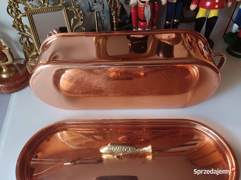 Brytfanna sygnowana miedziana Poznań