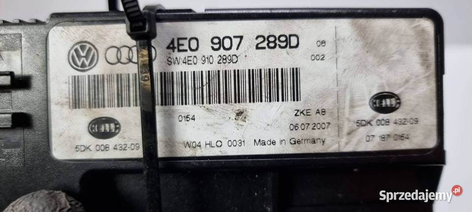 MODUŁ AUDI S8 D3 4E09072890 Pozostałe Lipno