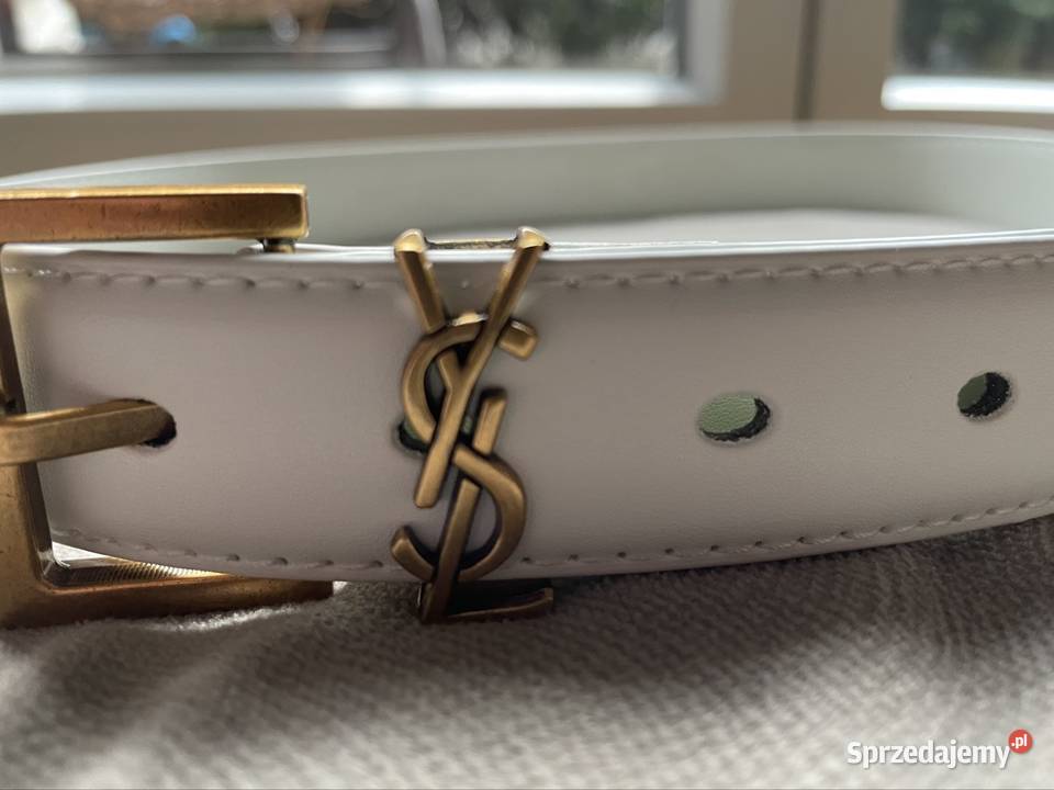 Biały pasek YSL Yves Saint Laurent Luboń