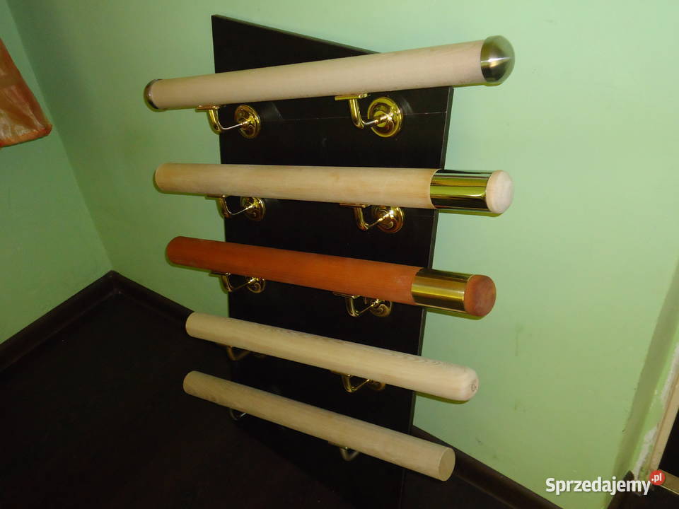 Poręcz drewniana omega okrągła Pochwyt złoto Lubań sprzedam