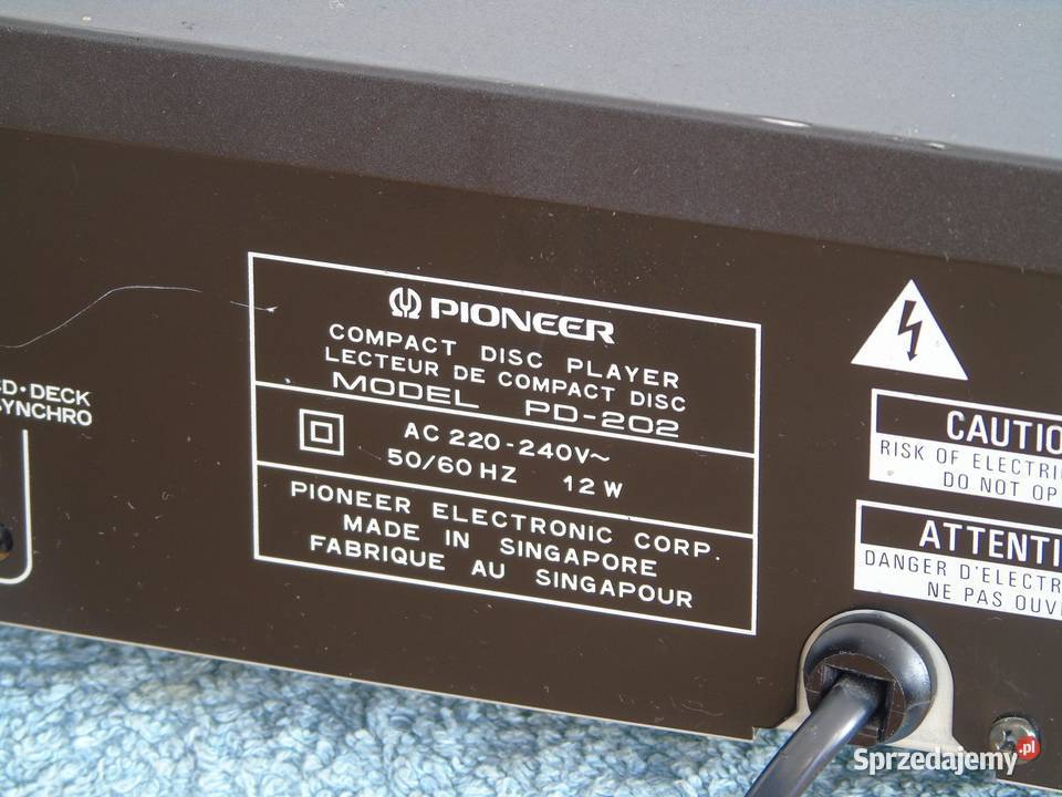 Odtwarzacz płyt Pioneer PD202 sprawny i ładny Jasło