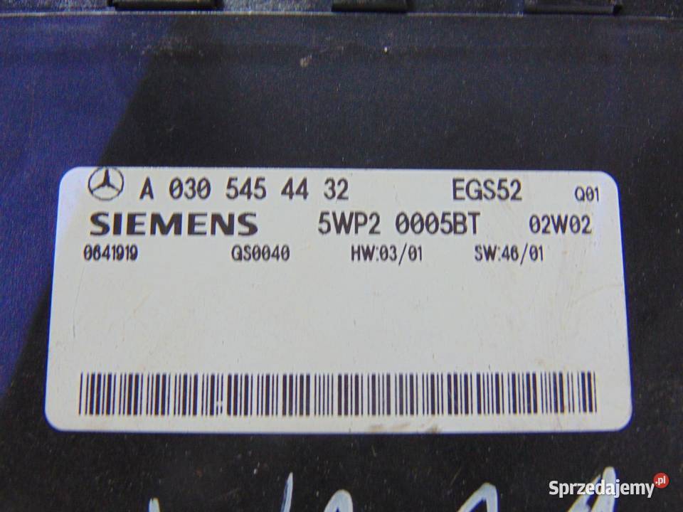 MODUŁ STEROWNIK SKRZYNI AUTOMAT W211 A0305454432