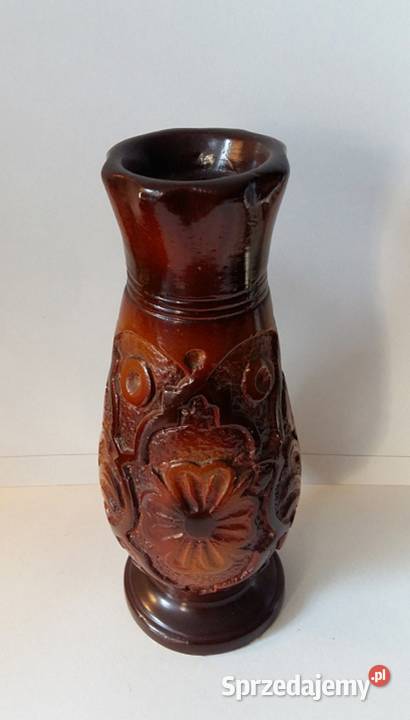 Antyk Retro Chiński Wazon Cynober Rzeźbiony Gdańsk