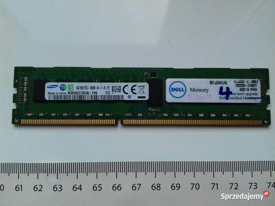 Server Samsung DELL DDR3 4GB PC3L 1333MHz 10600R Bydgoszcz sprzedam