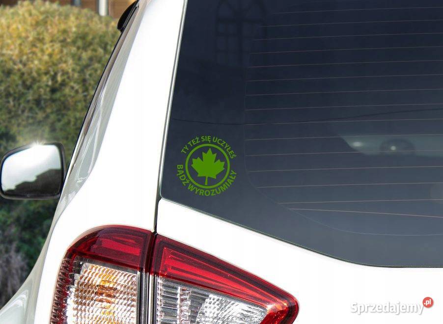 Naklejka Młody Kierowca ZIELONY LISTEK 12 folia wielkopolskie Kobierno