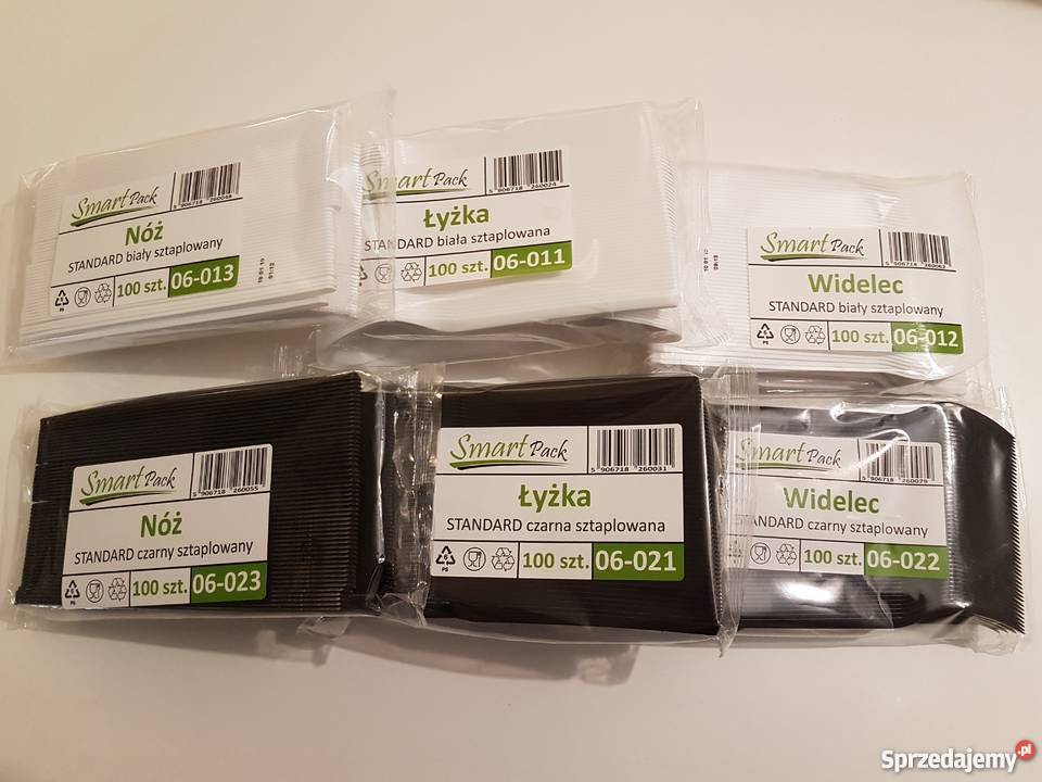 NÓŻ SMART PACK BIAŁY SZTAPLOWANY 100 SZTUK Lublin