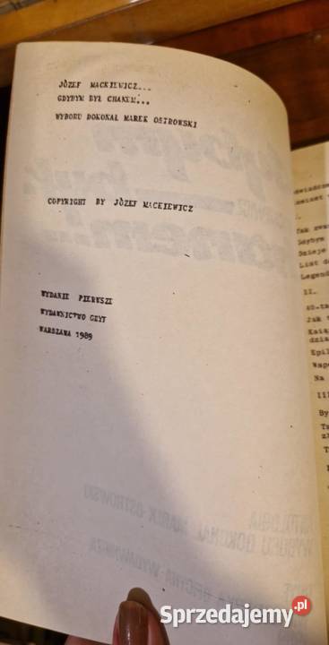 Gdybym był Chanem Józef Mackiewicz 1989 książka miękka Dąbrowa Górnicza sprzedam