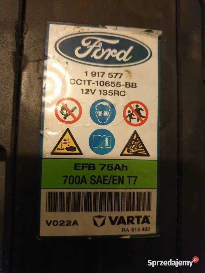 Oryginalny akumulator FORD 12V 75Ah 700A P EFB Radom
