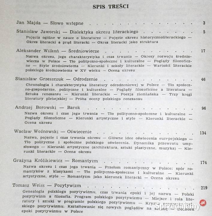 Okresy literackie Jan Majda Chełm