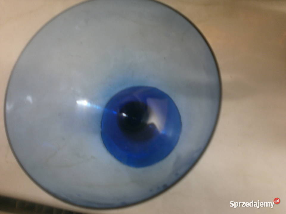 szklana cukiernica niebieska Zielona Góra