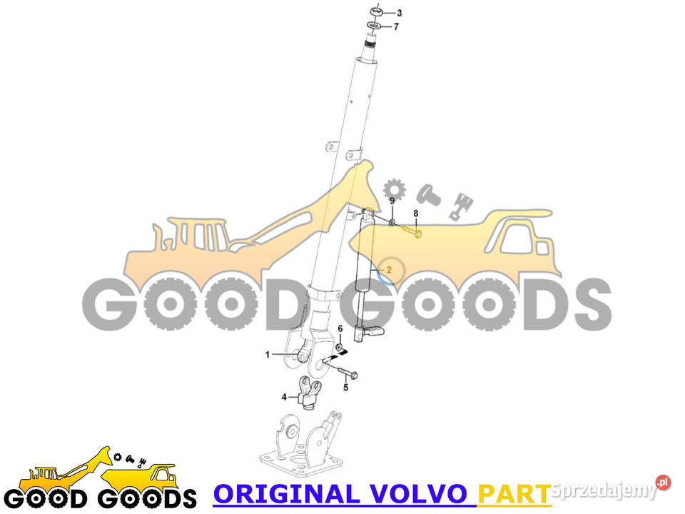 VOLVO SPRĘŻYNA GAZOWA REGULACJI KIEROWNICY