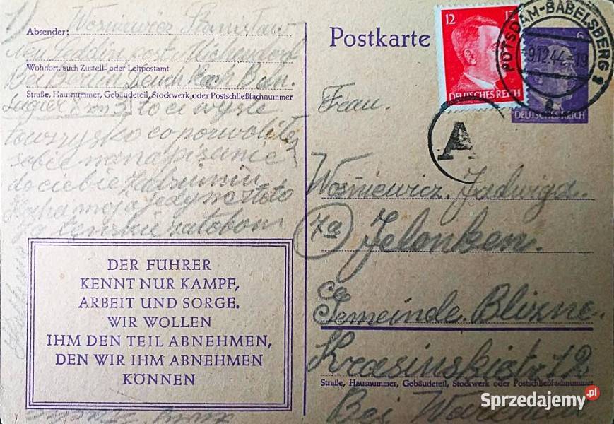 1944 Komplet 4 kart Obóz pracy Reichsbahn Berlin pomorskie Człuchów