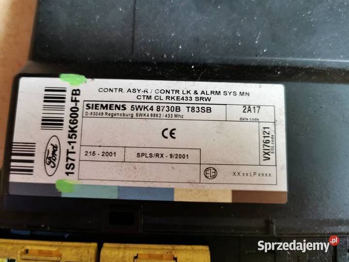 Sterownik 1S7T15K600FB 5WK48730C Ford Siemens Układ elektryczny Margonin sprzedam