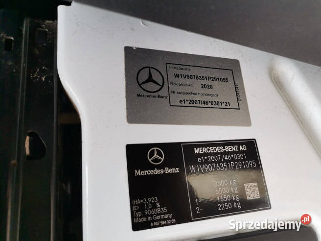 MERCEDESBENZ SPRINTER 314 CDI 2020 214300 ccm diesel Mercedes-Benz Warszawa