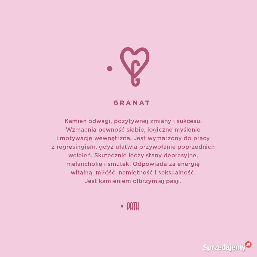 Bransoletka z granatu Zgierz