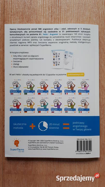 Hello Angielski A1 SuperMemo BEZ WERSJI ONLINE Książki do nauki języka obcego Rybnik sprzedam