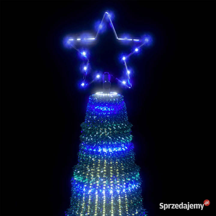 Stożkowa choinka z lampek 475 niebieskich LED Warszawa