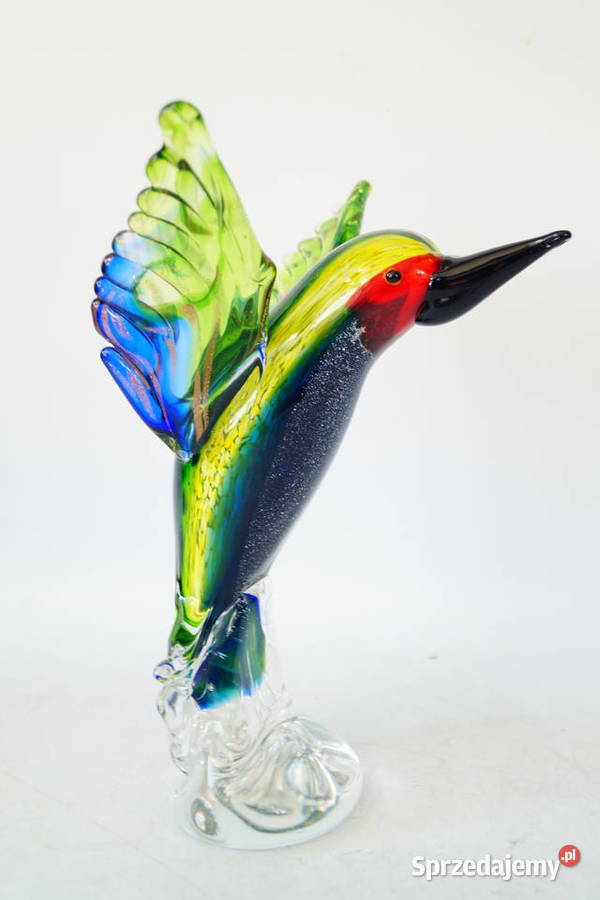 Figura szklana figura Murano style ptak ptaszek Gizałki sprzedam