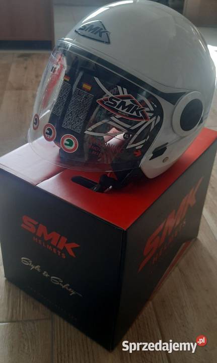 Kask motocyklowy SMK COOPER WHITE GL1 Wysokie