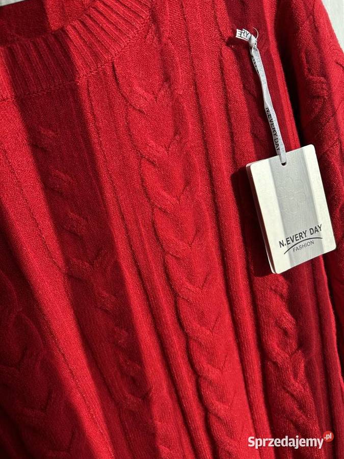 Śliczny czerwony sweter XXL mazowieckie