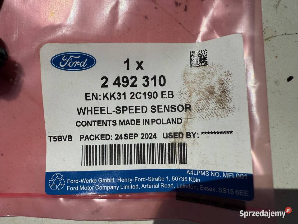 CZUJNIK ABS TYLNY DO SAMOCHODU FORD TRANSIT MK8 Ford Chwaszczyno sprzedam
