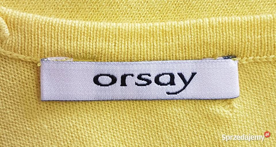 Damski bawełniany sweter żółty z długim rękawem sprzedam
