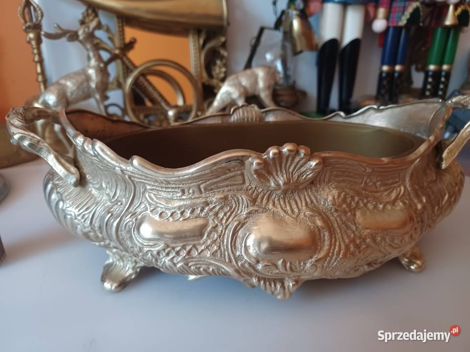 Piękna żardiniera mosiężna Pozostałe Poznań