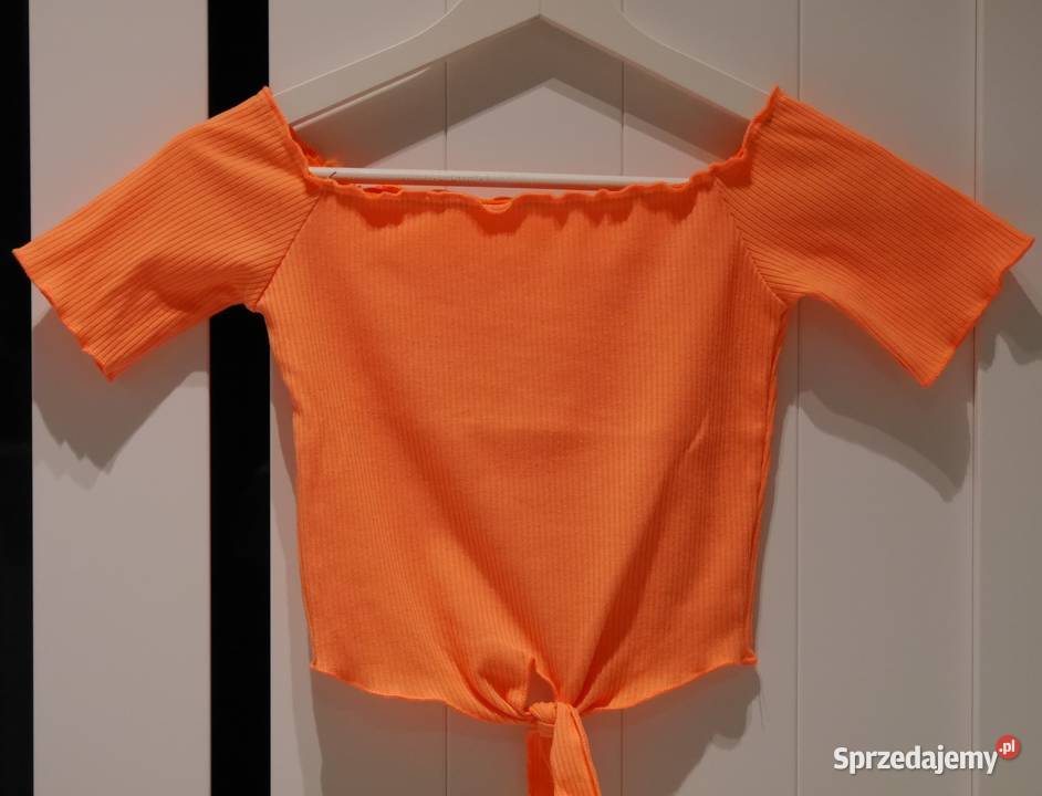 Bershka śliczna neonkowa bluzeczka wiązanie XS Bluzki i koszule Wrocław
