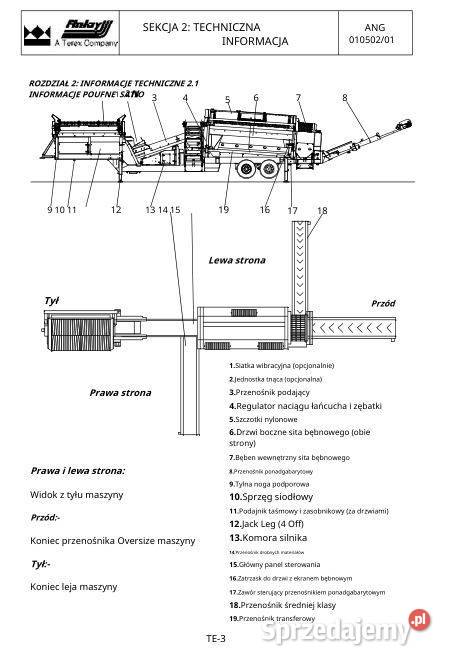 Terex Finlay przesiewacz instrukcja obsługi DTR Kielce