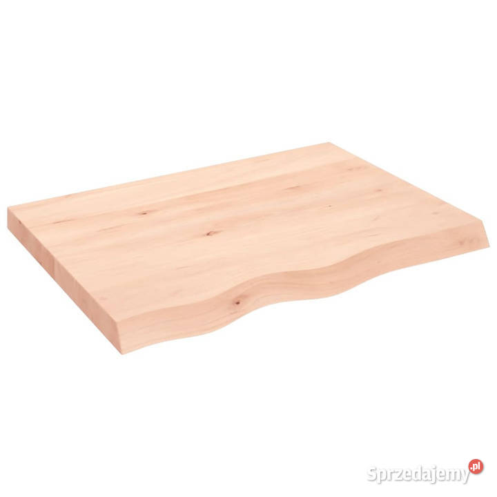 Blat stołu 80x60x26 surowe lite drewno dębowe mazowieckie