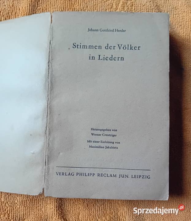 Johann Gottfried Herer Stimmender Voelker in