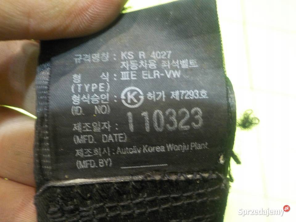 KIA SOUL I 11r pas bezpieczenstwa prawy przod z osobowe Suków