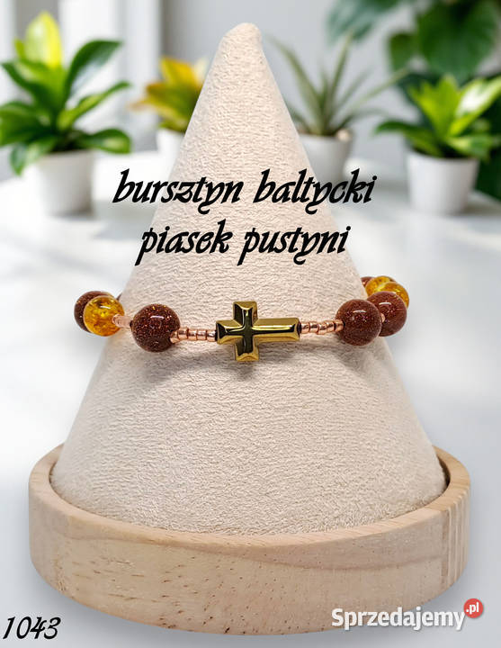 Bransoletka dziesiątka różańca BURSZTYN bałtycki Warszawa