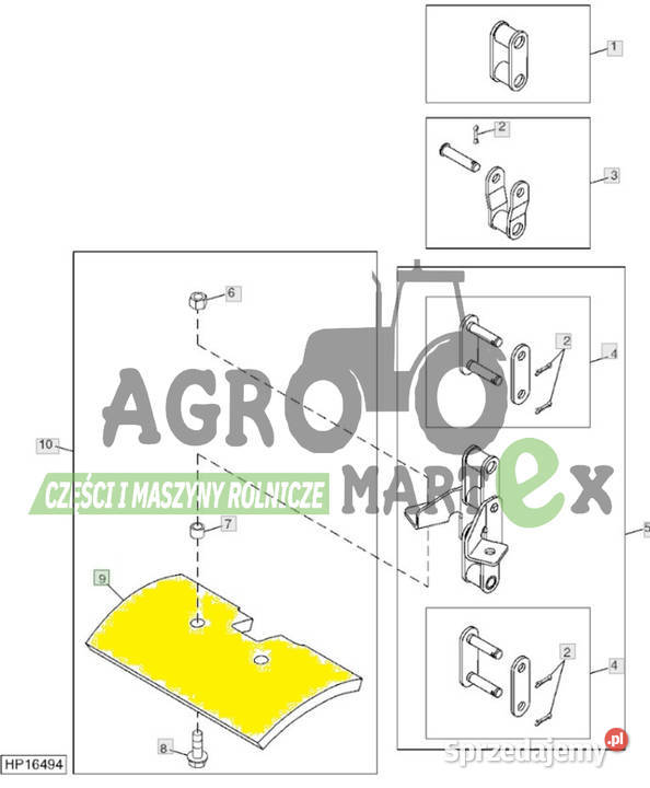 H144667 ŁOPATKA GUMOWA JD Wichrów