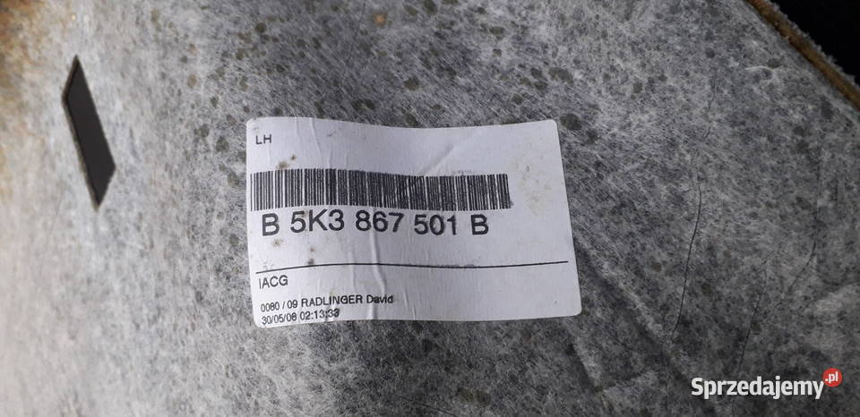 Podsufitka VW Golf 6 HB 3 drzwi Wieliczka