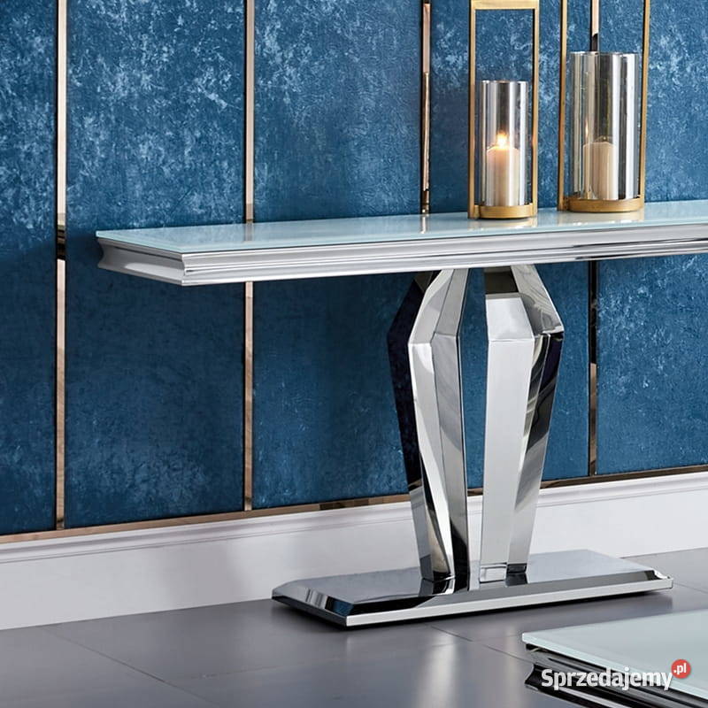 Konsola glamour Belmont blat szklany stylowy mazowieckie Warszawa