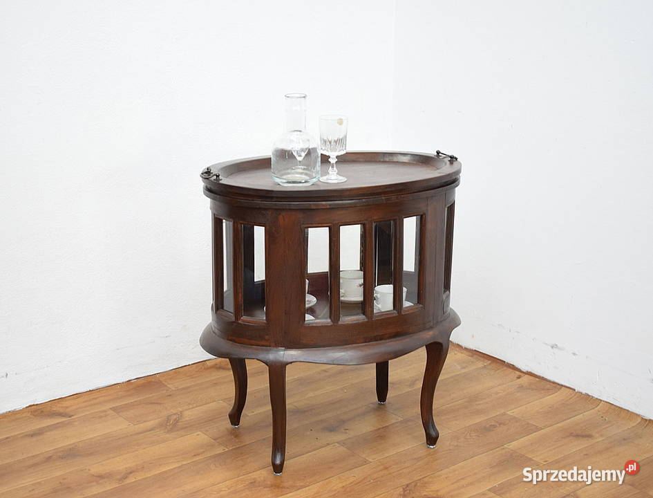 Kolonialny barek tekowy szafka herbaciarka dolnośląskie