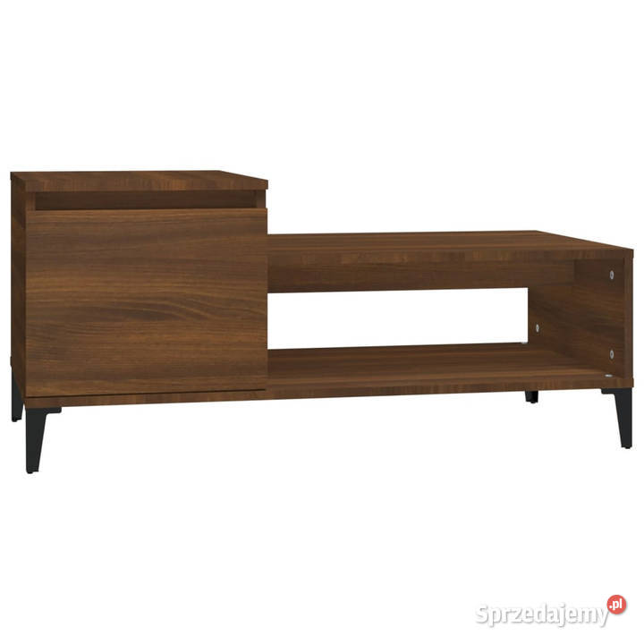 Stolik kawowy brązowy dąb100x50x45 materiał Warszawa