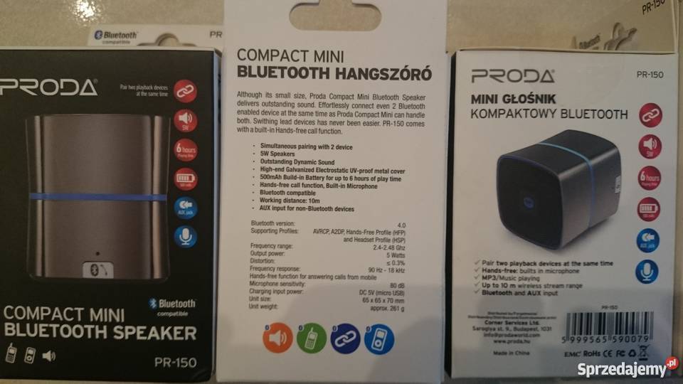Głośnik Mini Bluetooth PR150 PRODA świętokrzyskie Kielce